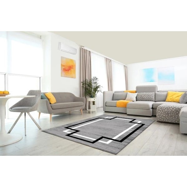Tappat - KOLLEKTION DOT - PROFIL - Grå - 80x150 - Tjocklek 6mm - Baksida latex Grå