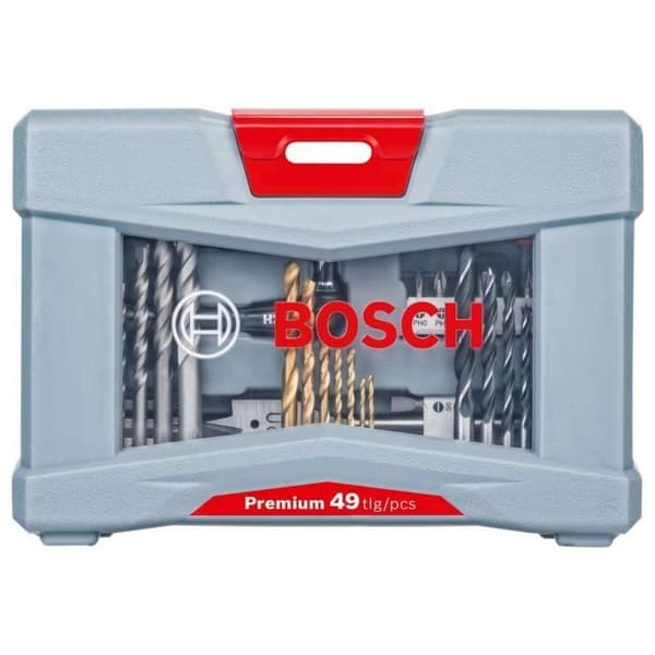 Premium tilbehørssæt til boring og skruen (49 stk) - BOSCH Vit