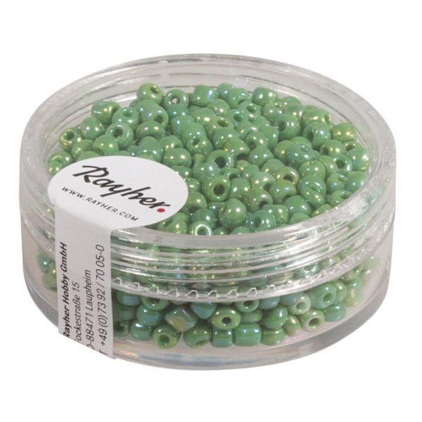 Perle rocaille 2,6 mm ogenom lustig grön 17 g