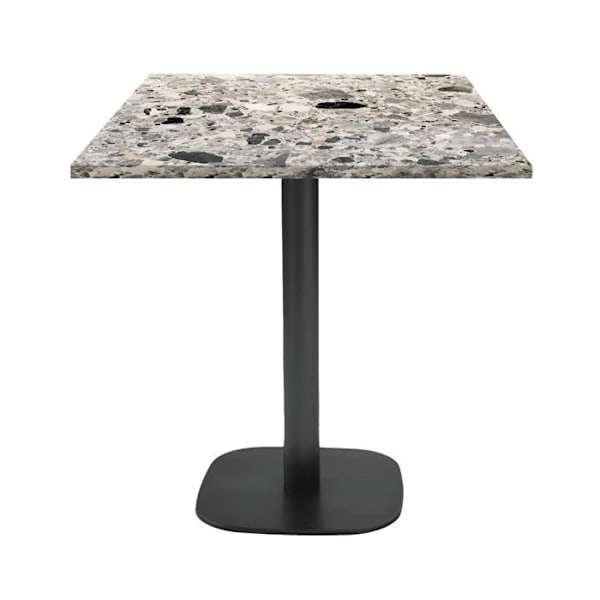Pöytä 70 x 70 cm - Pyöreä terrazzo cepp malli Grå