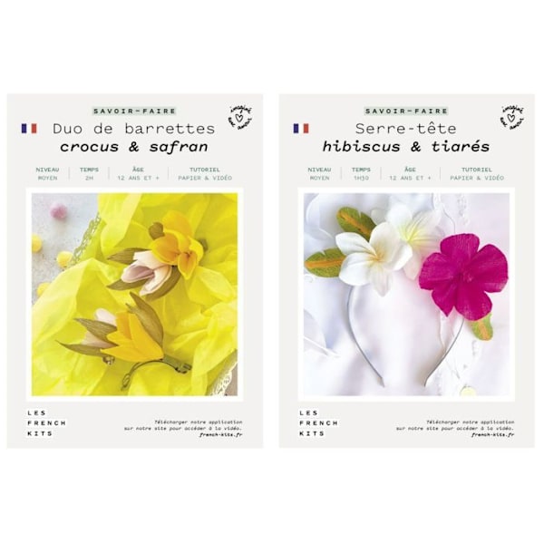 DIY papiræske - 2 blomsterspænder + 1 blomsterpandebånd Flerfärgad