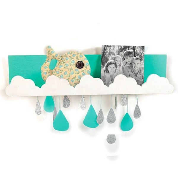 Wooden Clouds hylde til at dekorere 'Graine Créative by PW' 41,8 cm x 9 cm x 8 cm Beige