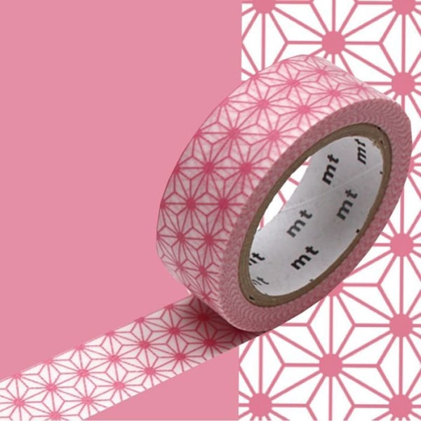 Masking-teippi MT tähti asanoha vaaleanpunainen pastelli pastell rosa