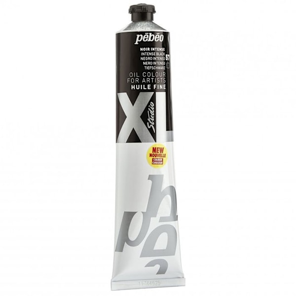 Olie maling - Studio XL - Tube 200ml - Intens sort - Uigennemsigtig farve - Til avancerede kunstnere Svart
