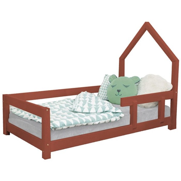 Lit cabane enfant POPPI 120 x 200 rød tegl 1 Röd