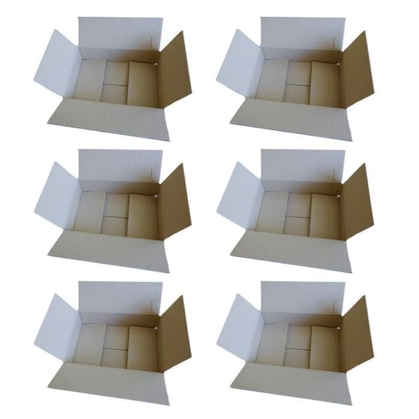 6 st packboxar 31 x 21 x 7,5 cm brun