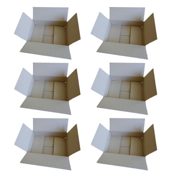 6 st packboxar 31 x 21 x 7,5 cm kastanj
