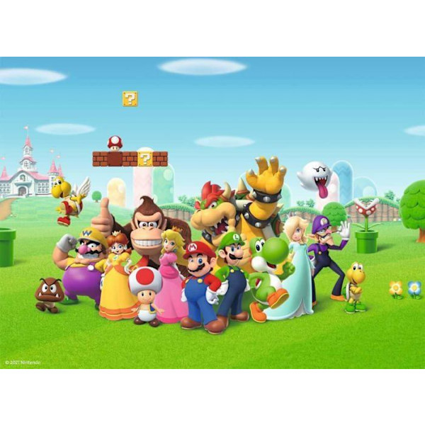 Pussel 200 bitar XXL Super Mario-äventyren, 00012993, Från 8 år, Ravensburger Flerfärgad