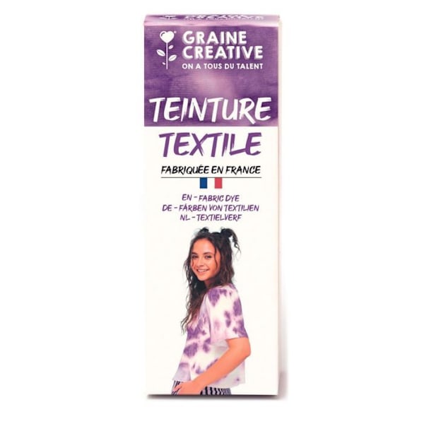 Textilfärg 100 ml slips och stanseffekt - Lila Lila