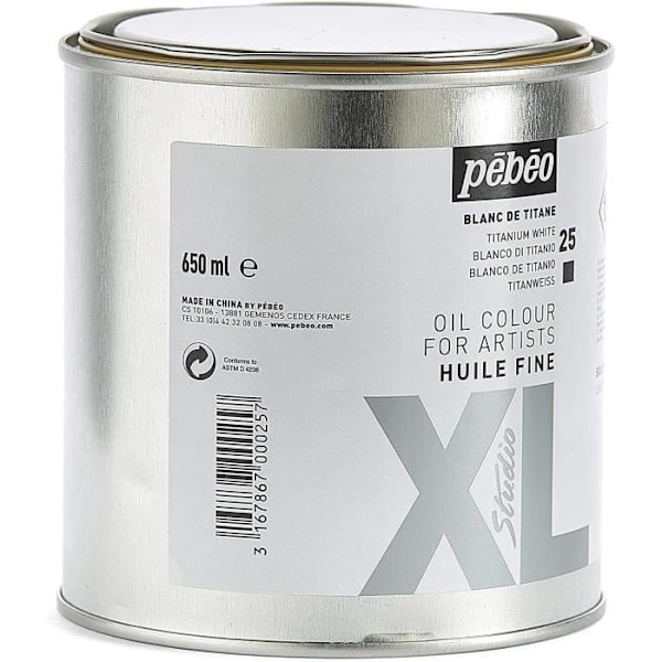 olie maling fin hvid titan 650 ml