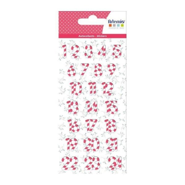 Bygsukker 3D Puffies Stickers - ARTEMIO - Adventskalender - Hvid - Blandet - Børn - 3 år og derover