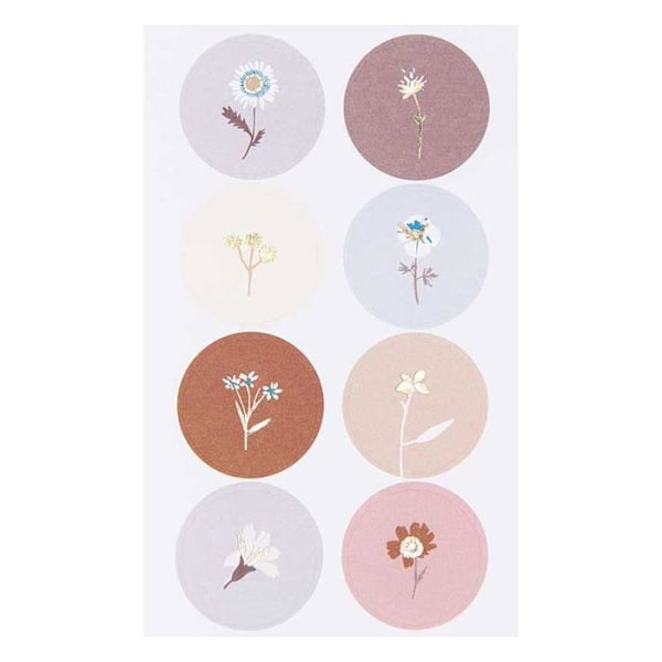 Kukkastickerit - Maavärit - 80 kappaletta Flerfärgad