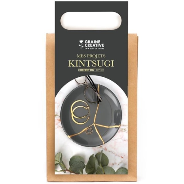 Kintsugi-set - GRAINE CREATIVE ON A TOUS DU TALENT - 6 st - Grå - Epoxyharpiks - Guld Grå, guld