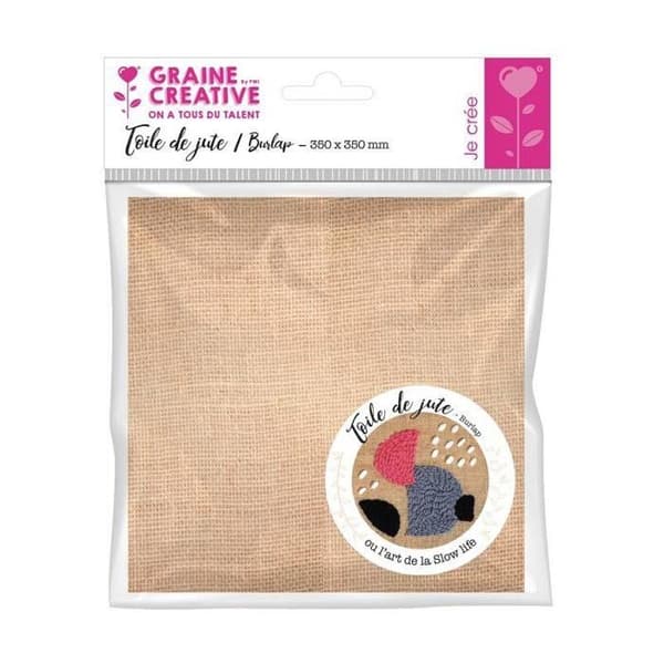Jute - 350 x 350 mm brun