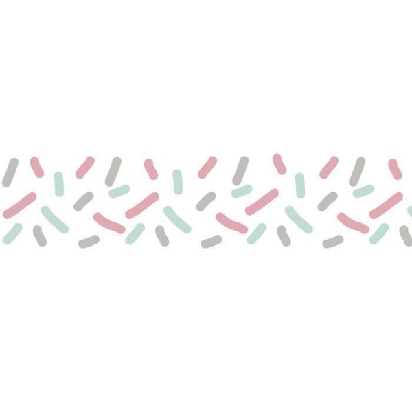 Peiteteippi 10 m x 1,5 cm - Tihkusadetta Röd, grå, pastellblå