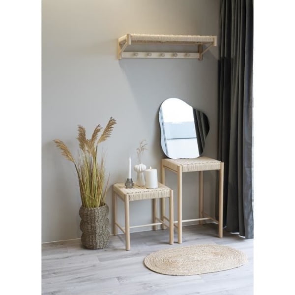 Poplar pall med naturlig flätad sits House Nordic Abano kastanj
