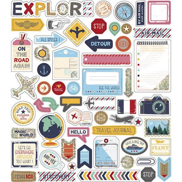 Kit scrapbooking - Multifarvet - Vuxen - Unisex - Resedagbok - Anpassad skapelse