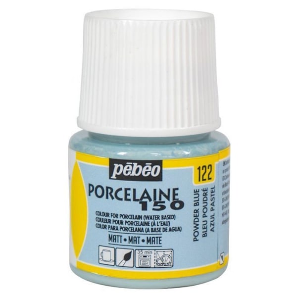Målning - Pébéo - Porcelain 150 - Puderblå - 45ml - Vattenbaserad färg Puderblå