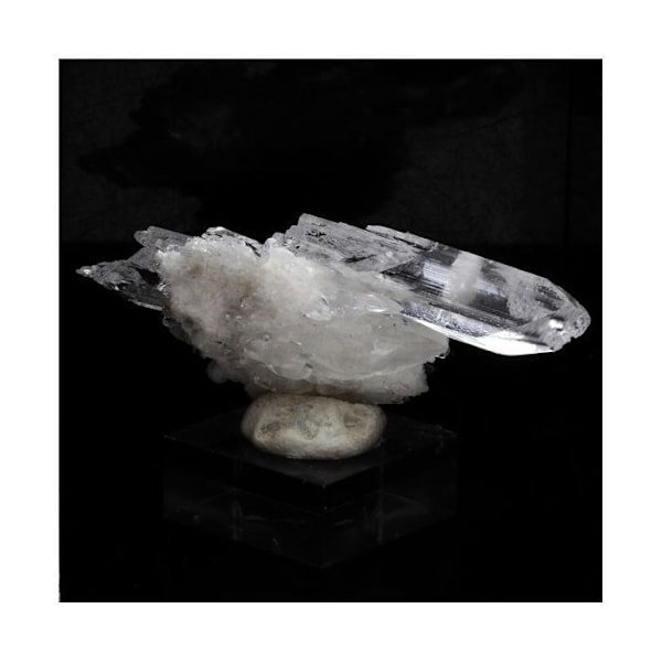Sten og mineraler. Gips. 33,7 ct. Gipsbrud, Arignac, Frankrig. Sjælden.