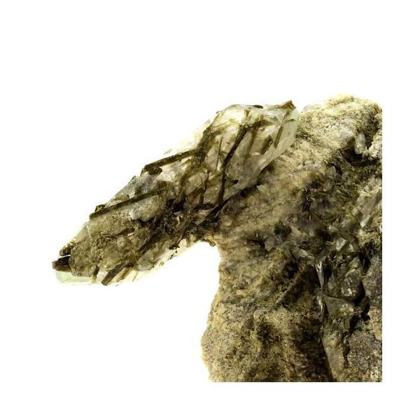 Kivet ja mineraalit. Epidootti + kvartsi. 790,0 ct. Aiguilles de l'Argentière, Col du Glandon, Savoie, Ranska..