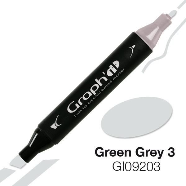 Graph'it 9203 Green Grey 3 alkoholmarkör - Graph it Grey