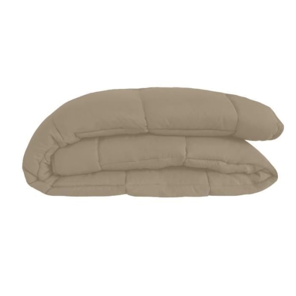 CALGARY Varmt täcke Microfiber 400g/m² Taupe &amp; Linne 240x260cm