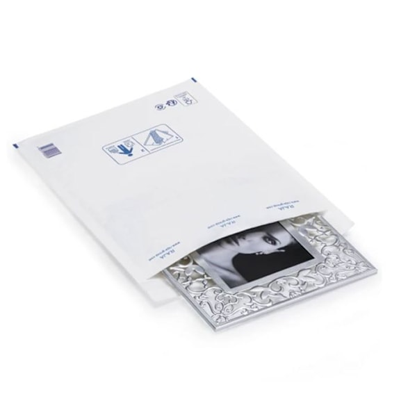 10 vadderade pappersfickor - 15 x 21 cm Vit