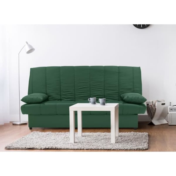 3-personers sovesofa - 100 % grønt bomuldsstof - Moderne stil - L 190 x D92 cm - MILA Skog grön