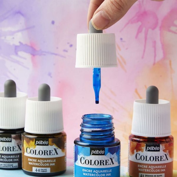 5 Colorex mustetta vesivärimaalaukseen - 5 x 45 ml Flerfärgad