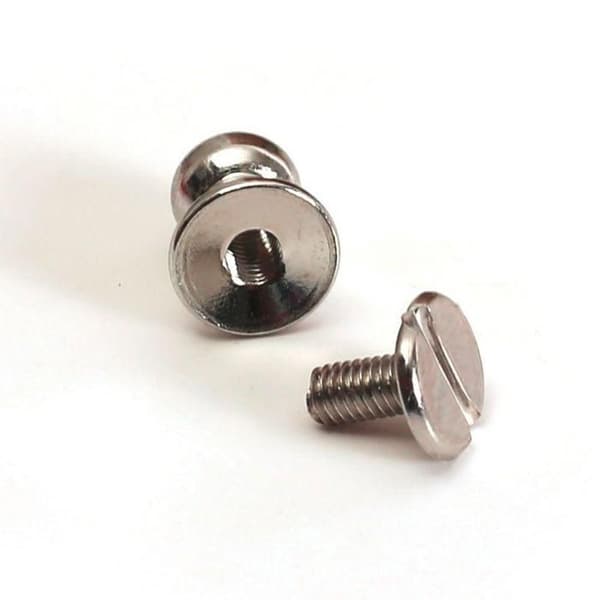 Skruvknappar - GRAINE CREATIVE - 0,8 x 1 cm - Vit - 6 st Vit