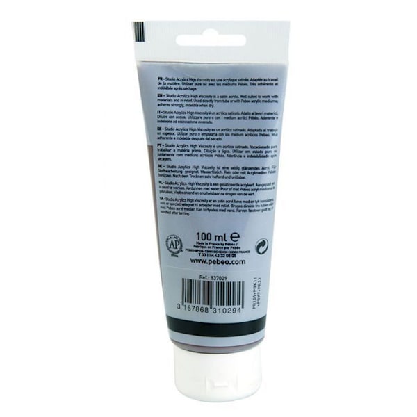 Akrylfärg - Pébéo - Studio - Bränd Sienna - 100 ml - Satin - Unisex Bränd skugga