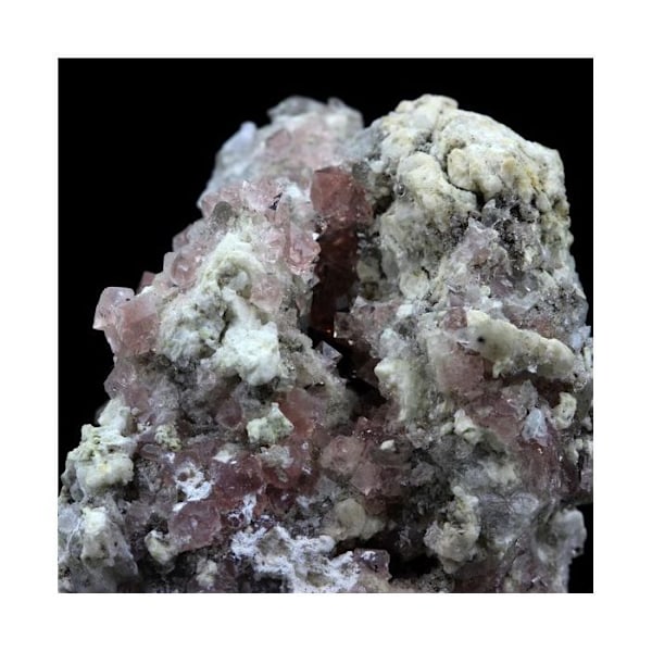 Sten og mineraler. Pink fluorit. 485,5 øre. Mont Blanc-massivet, Frankrig. Rosa