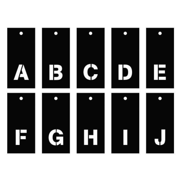 Alfabetschabloner 70 stora och små bokstäver och siffror