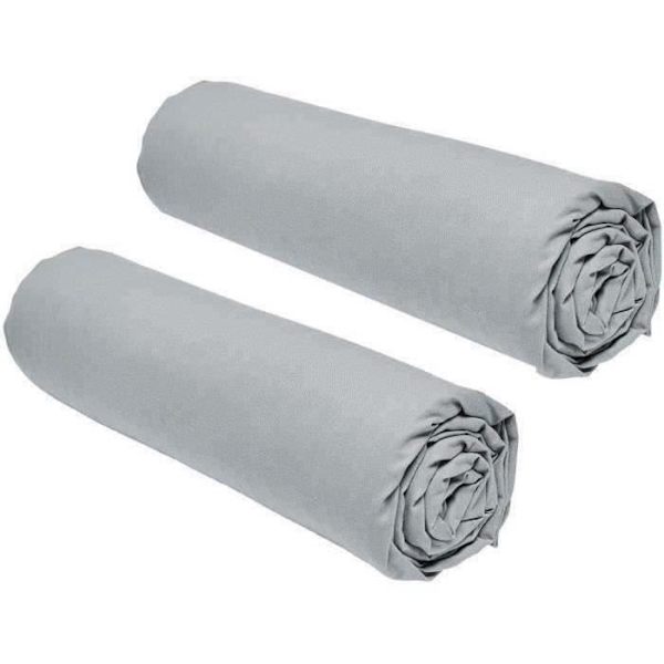 Set med 2 lakan TODAY Essential - 160 x 200 cm - 2 personer 100 % bomull - stål Grå