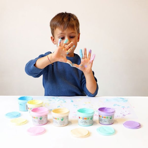 Fingermaling 6 pastelfarver Flerfärgad