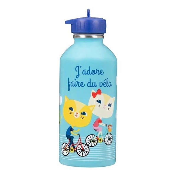 Vattenflaska för barn - Draeger Paris - I Love Cycling - Rostfritt stål - 300 ml - Flerfärgad Flerfärgad