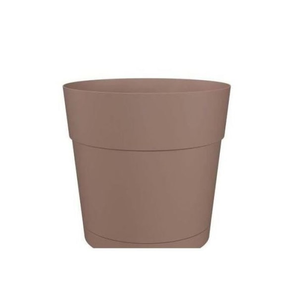 CAPRI LARGE rund blomster- og plantepotte - Plast - Vandbeholder - diameter 35 cm - Taupe - ARTEVASI Mol