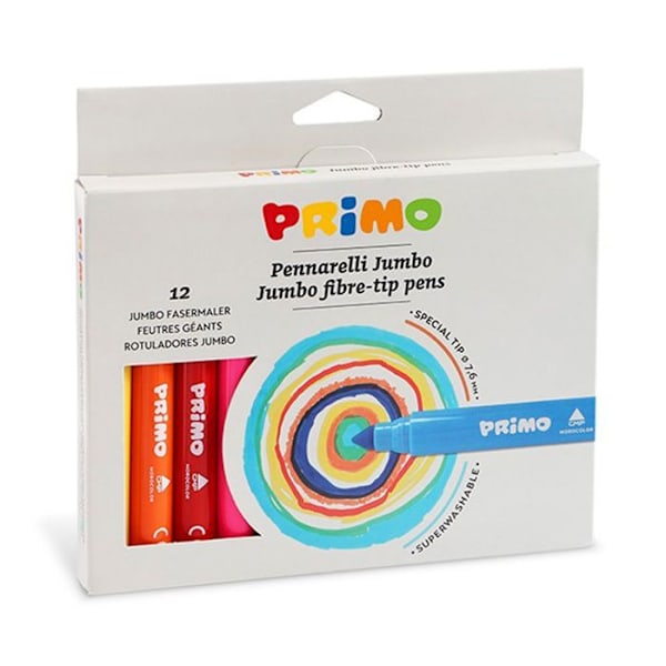 Kritor - Primo - 603JUMBO12 - Flerfärgad - 7,6 mm - 12 stycken Flerfärgad
