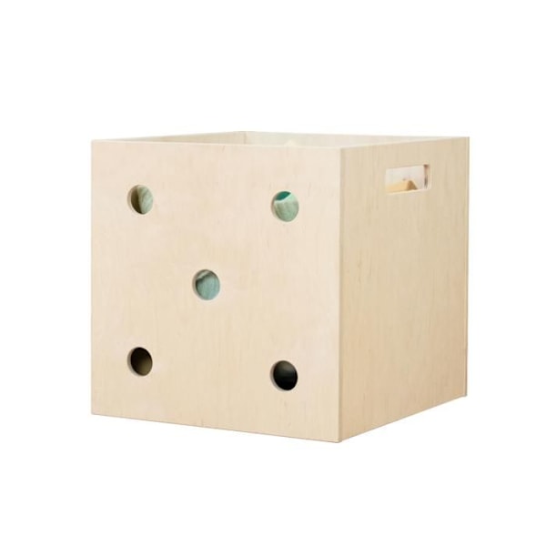 DICE lakeret opbevaringsboks 5 Beige