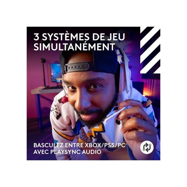 Gamingheadset - Trådlös - Logitech G - Astro A50 Lightspeed Pro-G Graphene - Xbox, PS5, Switch, PC/Mac - Vit Vit