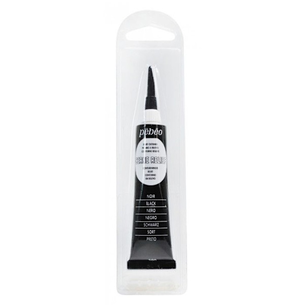 Relief-pen - Sort - Pébéo - 20 ml