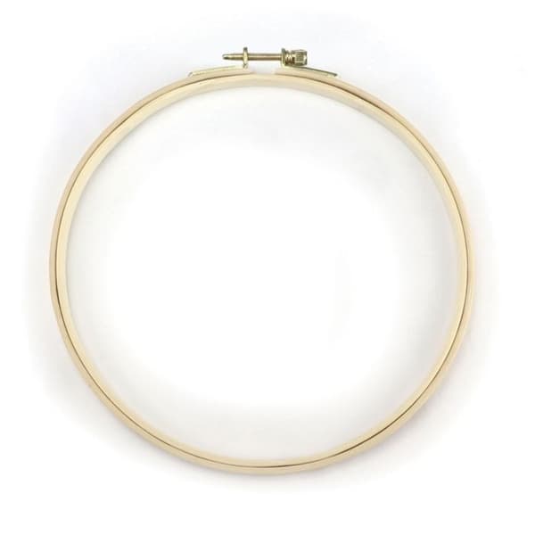 Træbroderitromle ø 15 cm beige