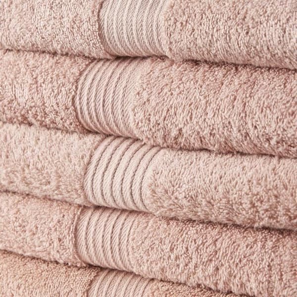 TODAY Essential - Set med 5 badhanddukar - 70 x 130 cm - 100% Bomull - Rosa Ros
