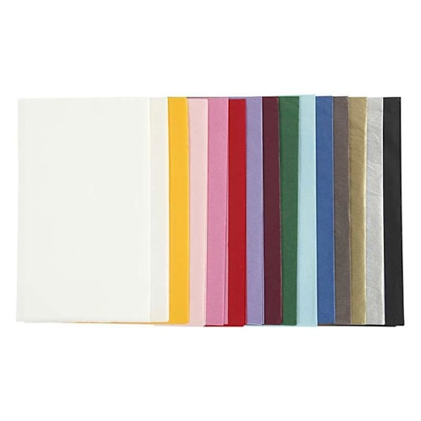 Silkepapir - Assortiment - 50 x 70 cm - Assorterede farver - 30 stk - Mixet Flerfärgad