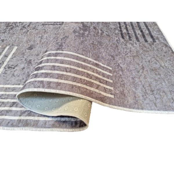 Matta - DOT - GREK - Grå - 80x150 - Polyester - 6mm tjock Grå