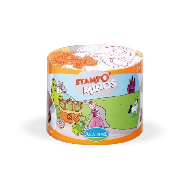 ALADINE 10 stempler + Stempelpude Stampo'kids Les Fées sort