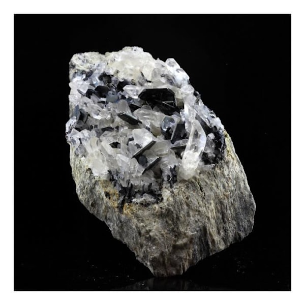 Sten og mineraler. Kvarts + hæmatit. 510,0 ct. Sarenne, Oisans, Isère, Frankrig..