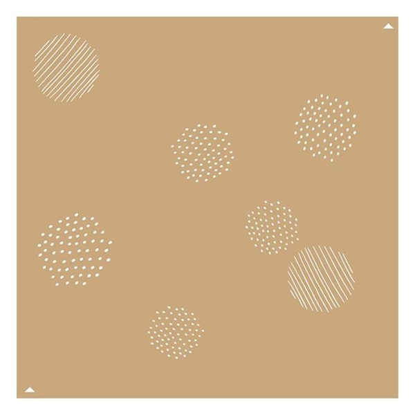 2 Abstract Plant Kraft stensiiliä 20 x 20 cm kastanj