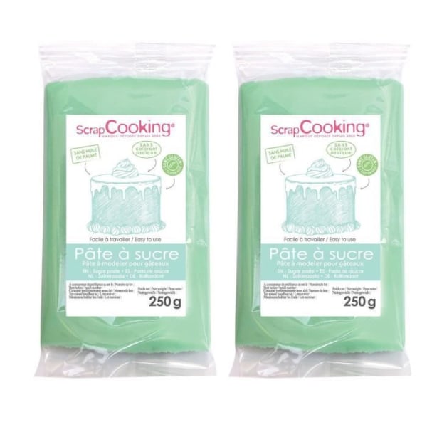 Søgrøn sukkerpasta 500 g Grön