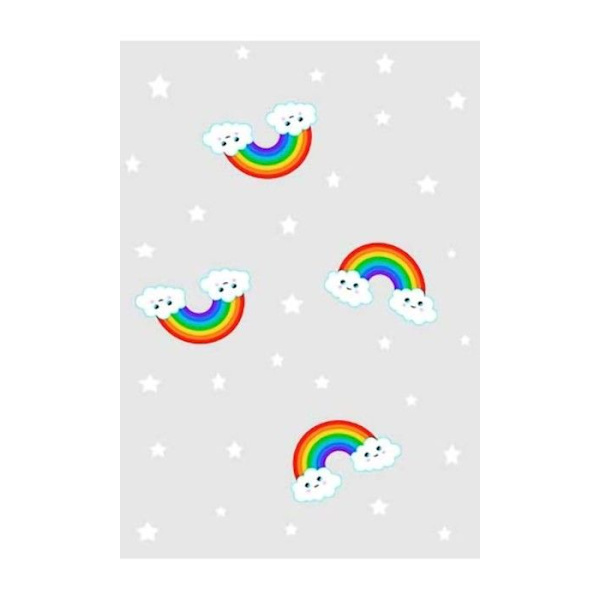 RAINBOW Grå Tæppe, Størrelse: 120x160 Grå